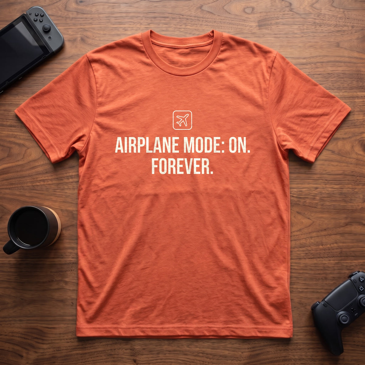 Airplane Mode T-Shirt - Heather Orange