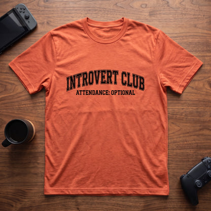 Attendance Optional T-Shirt - Heather Orange