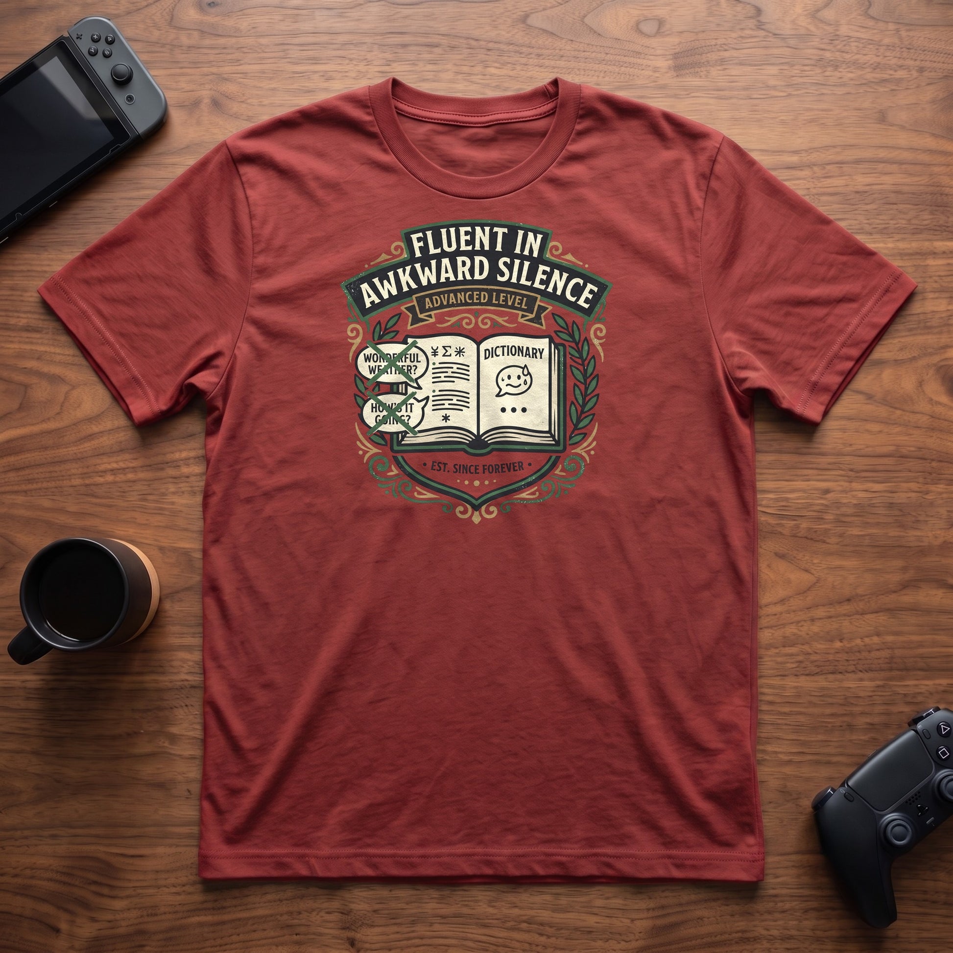 awkward-silence-t-shirt - Red