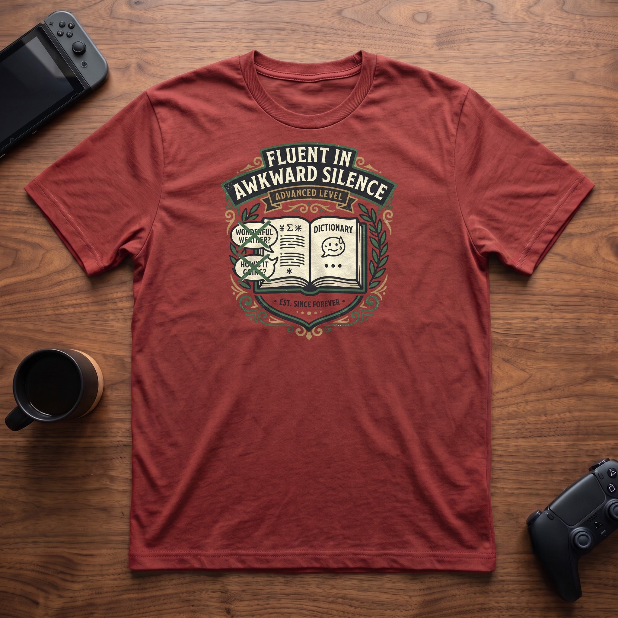 awkward-silence-t-shirt - Red