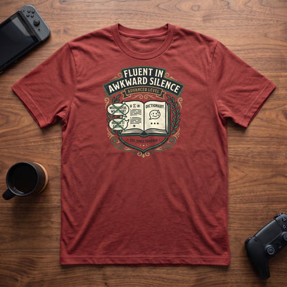 awkward-silence-t-shirt - Red