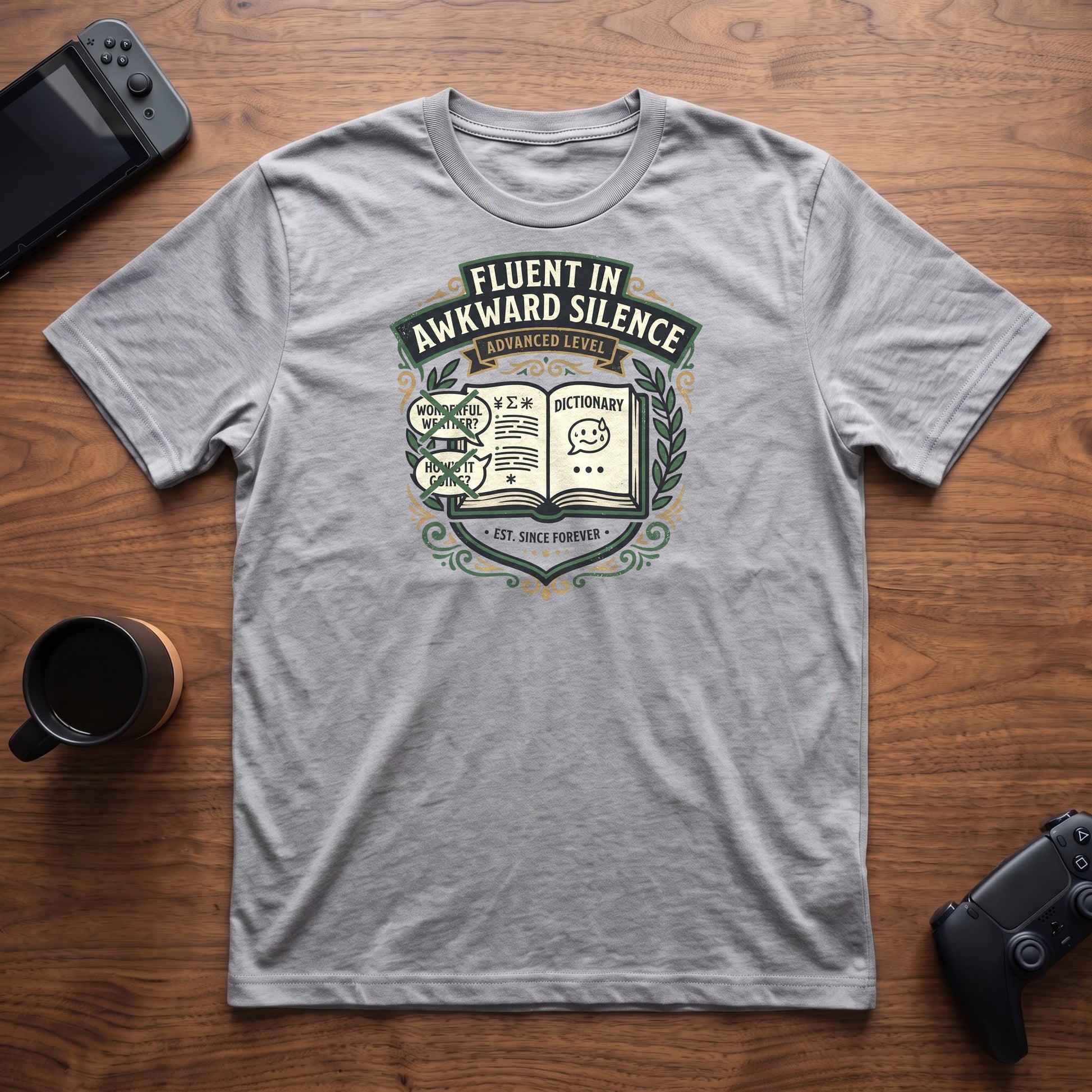 awkward-silence-t-shirt - Sport Grey
