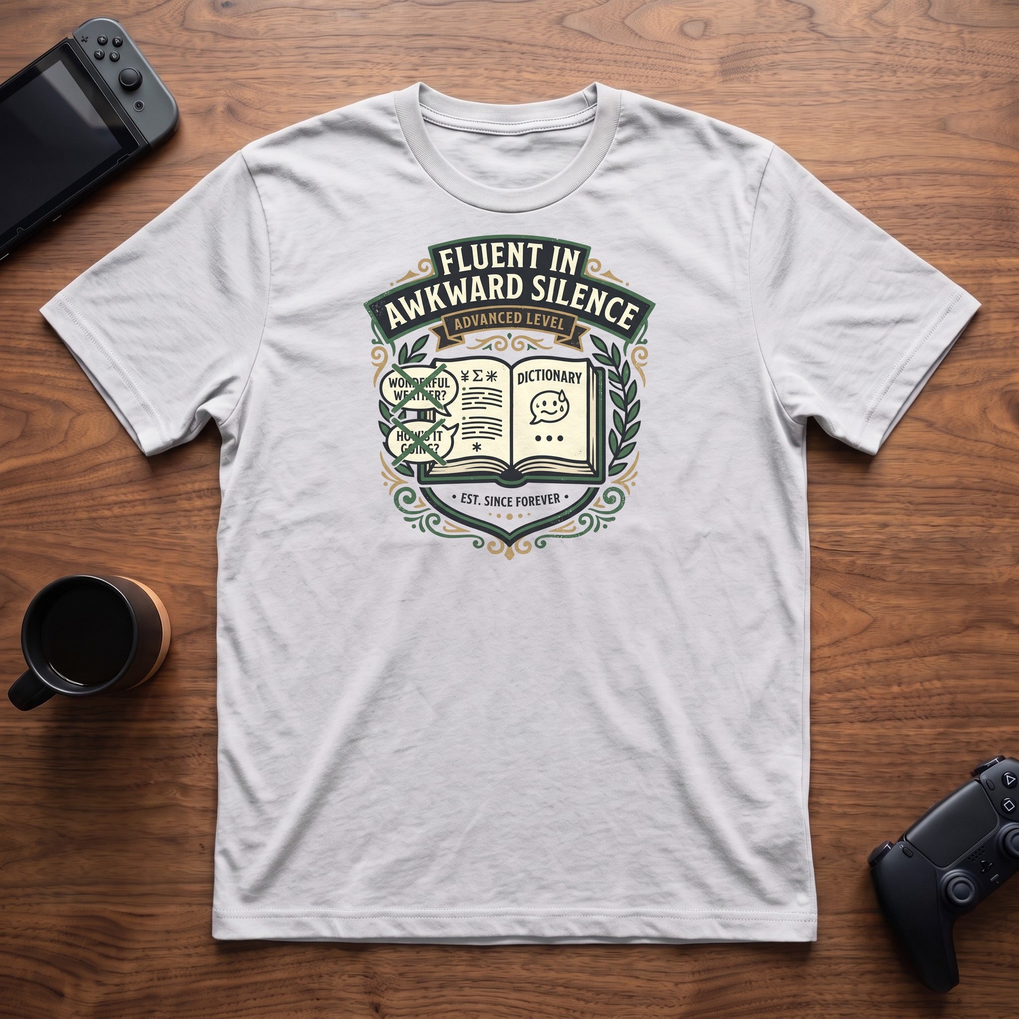 awkward-silence-t-shirt - White