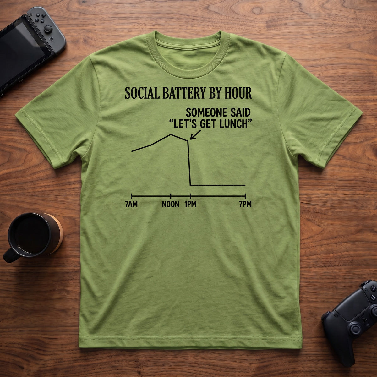 Battery By Hour T-Shirt - Lime