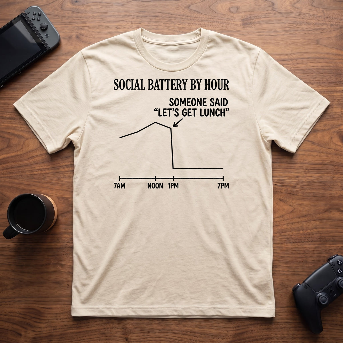 Battery By Hour T-Shirt - Natural