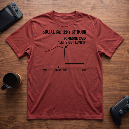 Battery By Hour T-Shirt - Red