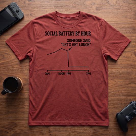 Battery By Hour T-Shirt - Red