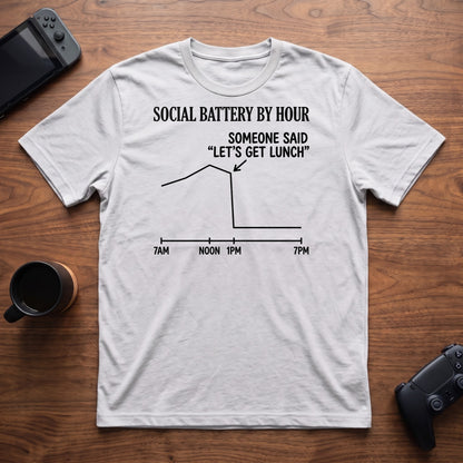 Battery By Hour T-Shirt - White
