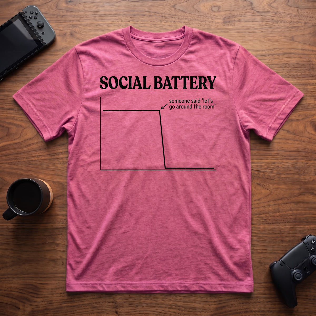 Battery Cliff T-Shirt - Heather Berry