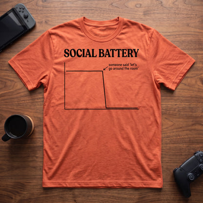 Battery Cliff T-Shirt - Heather Orange