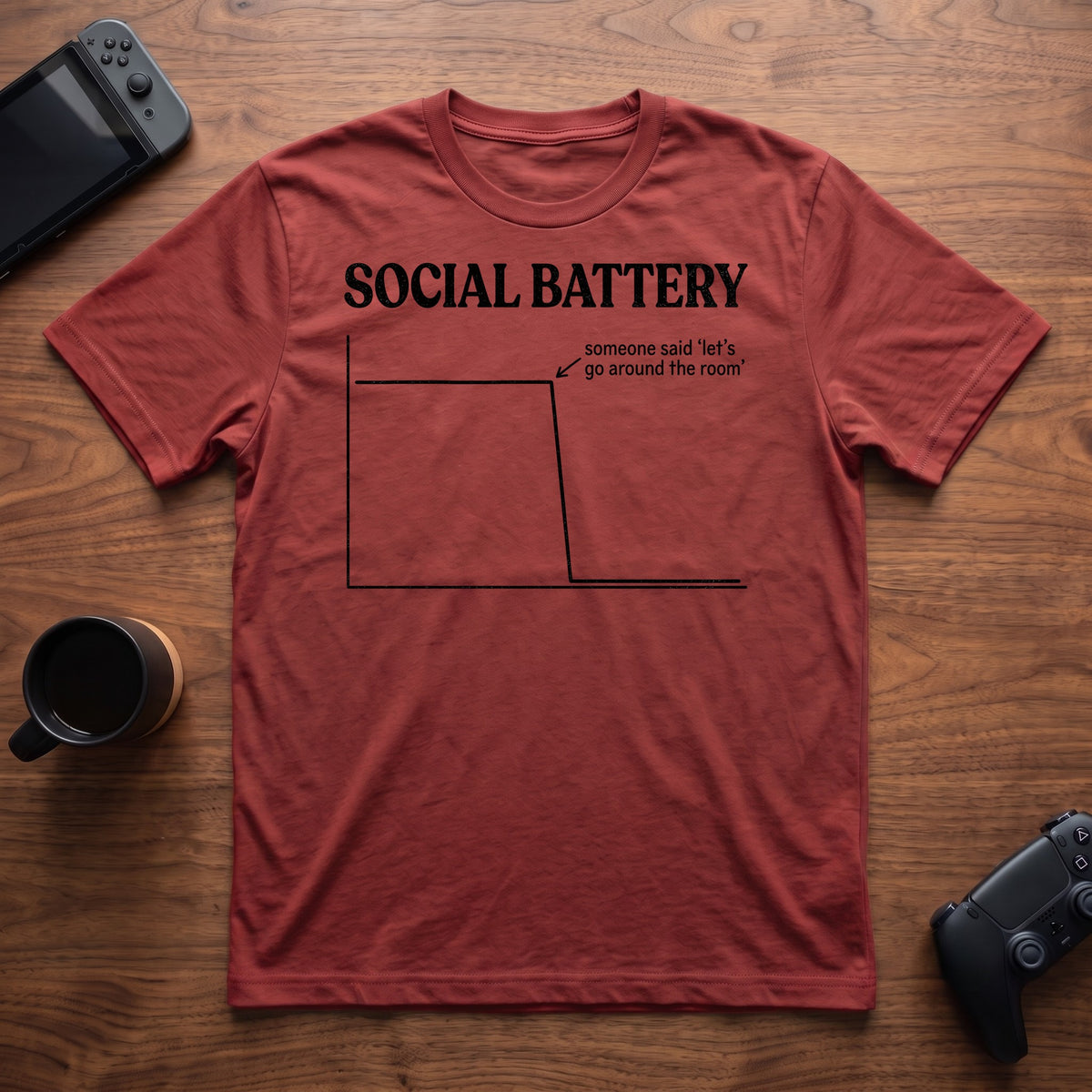 Battery Cliff T-Shirt - Red