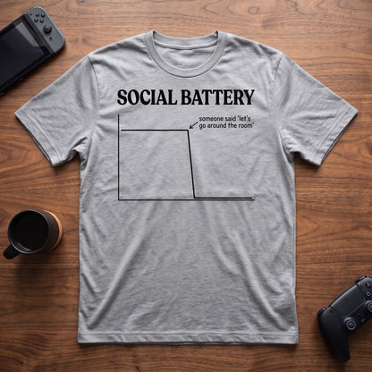 Battery Cliff T-Shirt - Sport Grey