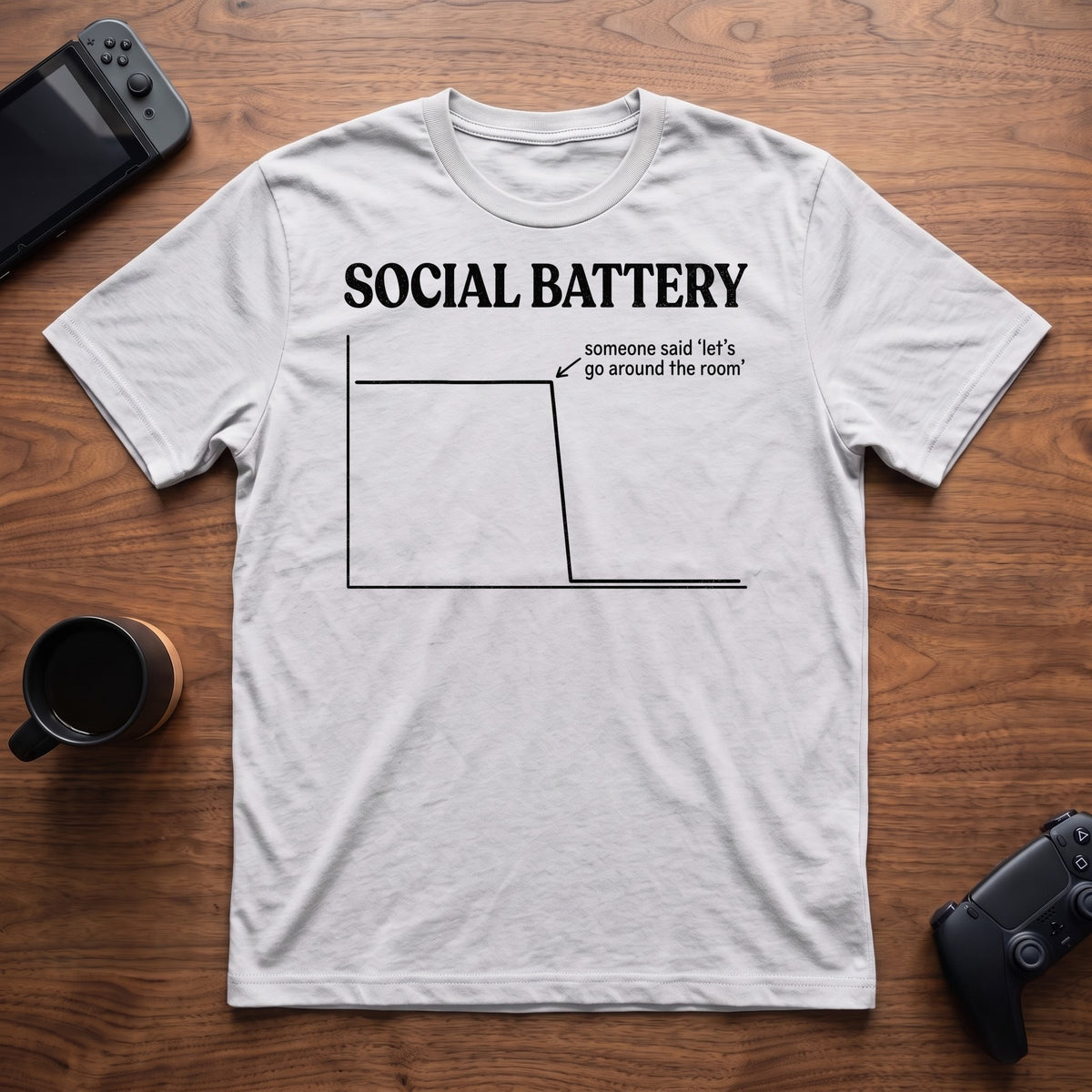 Battery Cliff T-Shirt - White