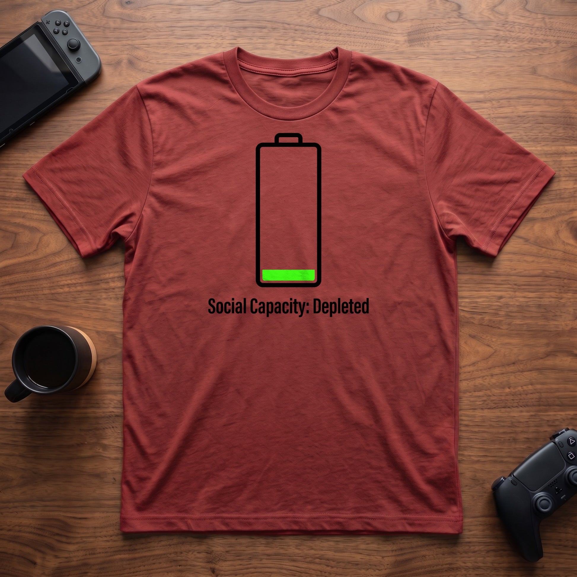 Battery Depleted T-Shirt - Red