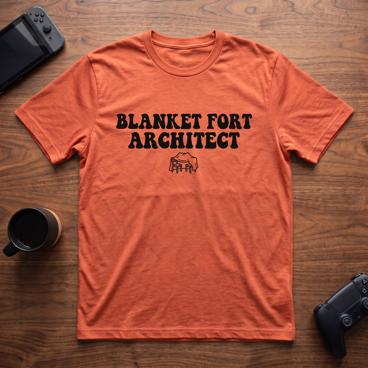 Blanket Fort T-Shirt - Heather Orange