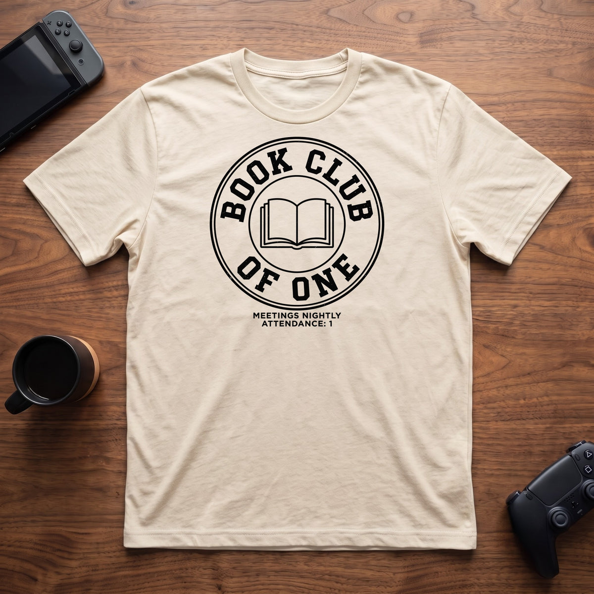 Book Club Of One T-Shirt - Natural