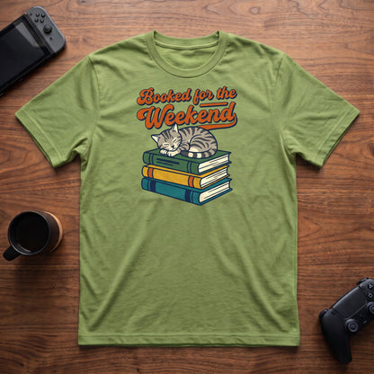 Booked w/Cat T-Shirt - Lime