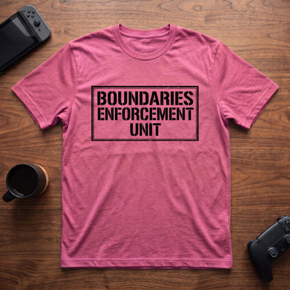 Boundaries Enforcement Unit T-Shirt - Heather Berry