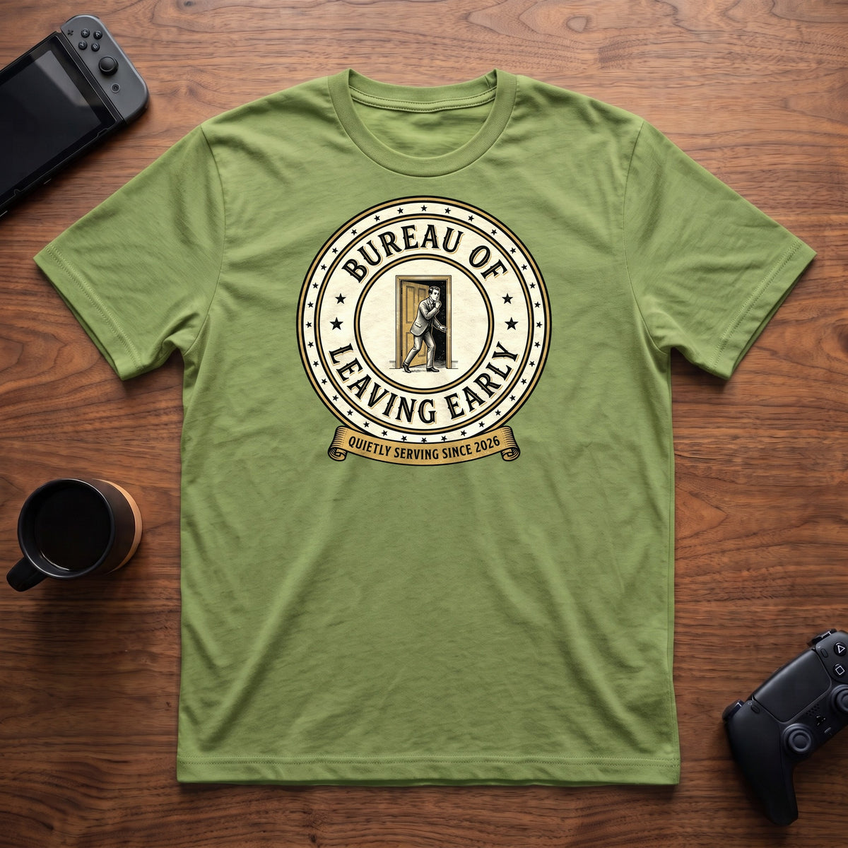 Bureau of Leaving Early T-Shirt - Lime