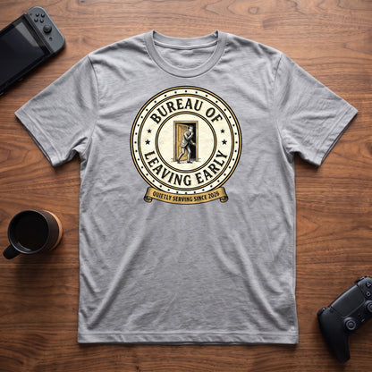 Bureau of Leaving Early T-Shirt - Sport Grey