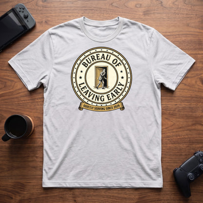 Bureau of Leaving Early T-Shirt - White