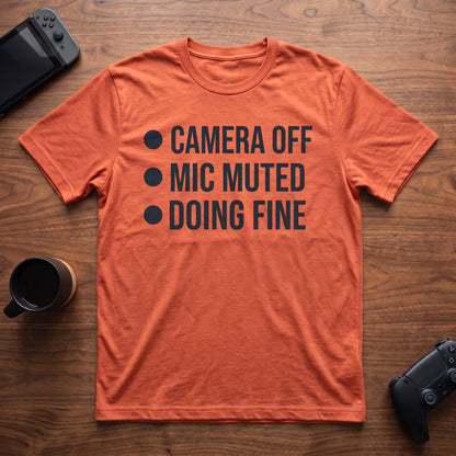 Camera Off T-Shirt - Heather Orange