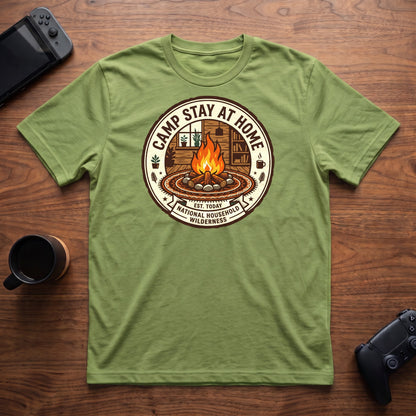 Camp Stay At Home T-Shirt - Lime