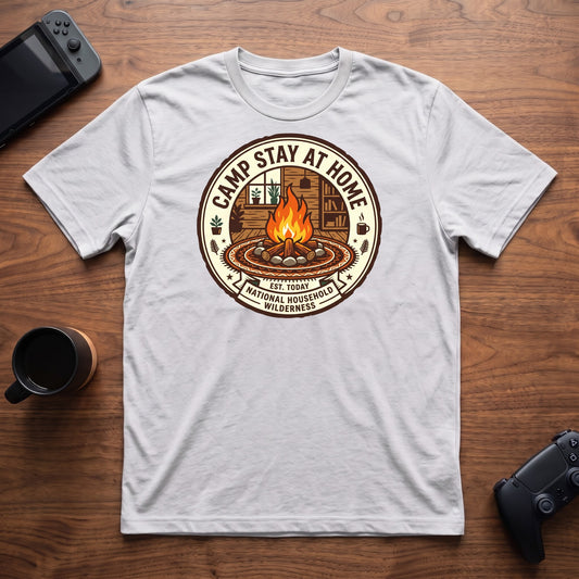 Camp Stay At Home T-Shirt - White