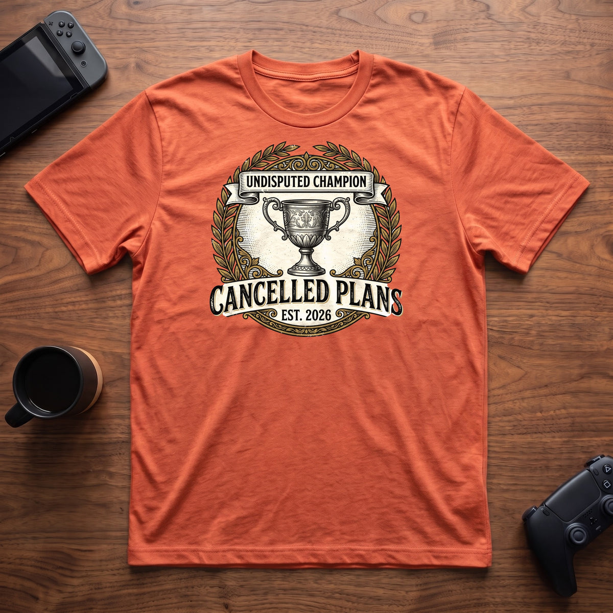 Cancelled Plans Champion T-Shirt - Heather Orange