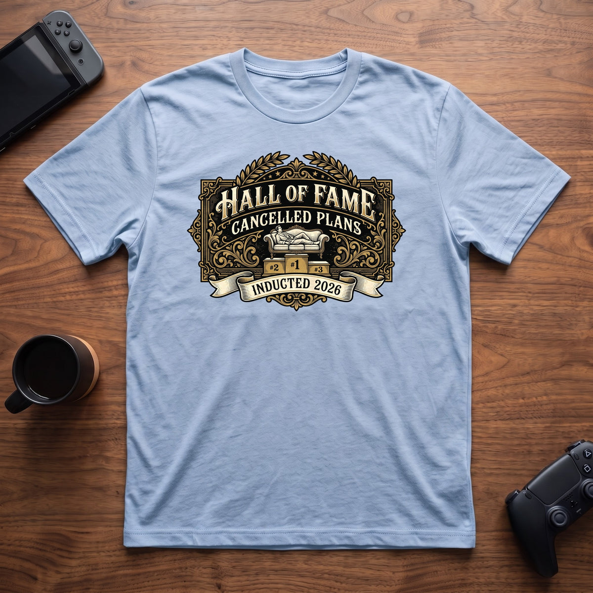 Plans Hall of Fame T-Shirt - Light Blue
