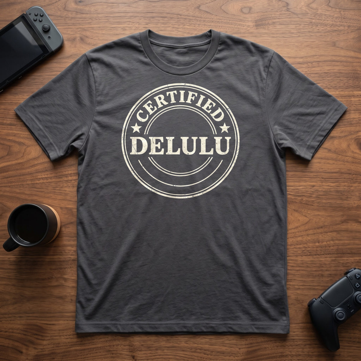 Certified Delulu T-Shirt - Charcoal