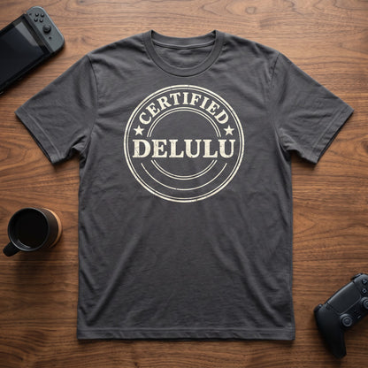 Certified Delulu T-Shirt - Charcoal