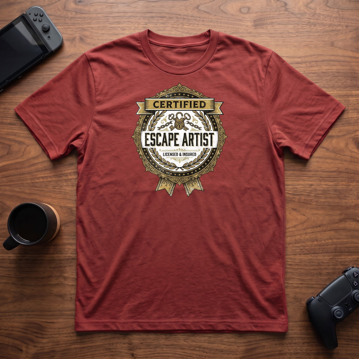 Certified Escape Artist T-Shirt - Red