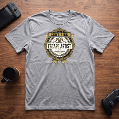 Certified Escape Artist T-Shirt - Sport Grey