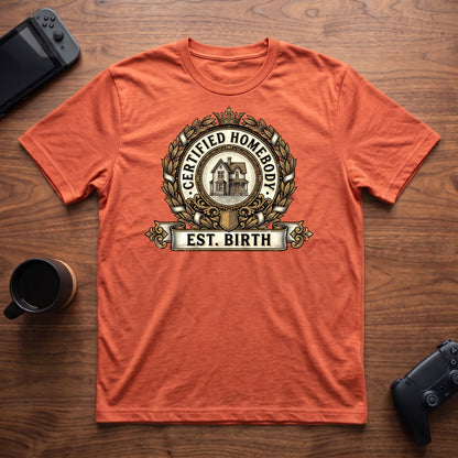 Homebody Est. Birth T-Shirt - Heather Orange