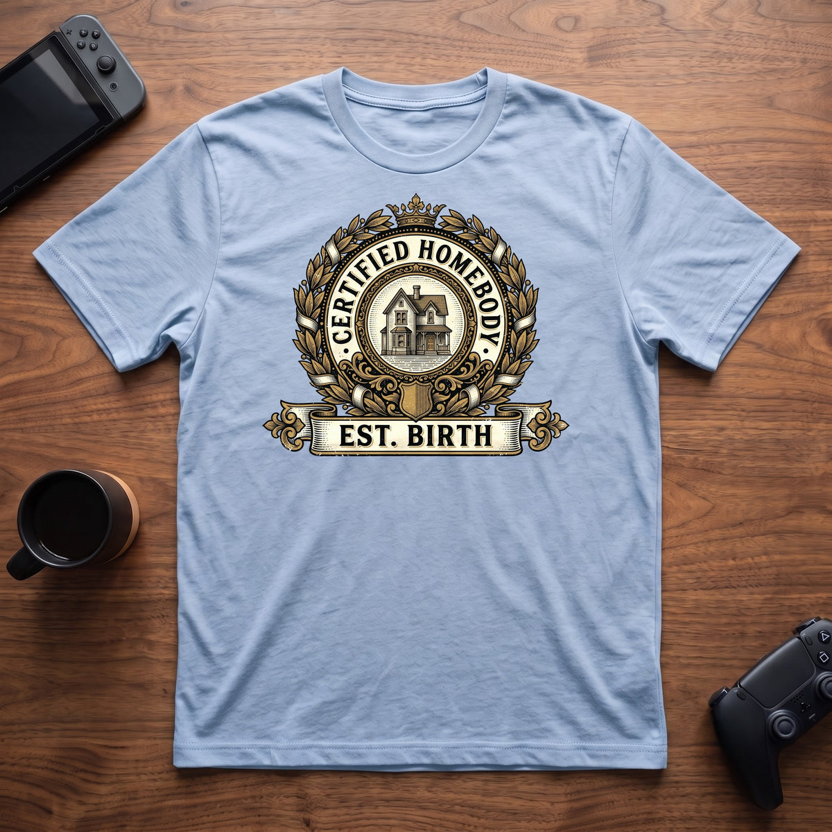 Homebody Est. Birth T-Shirt - Light Blue