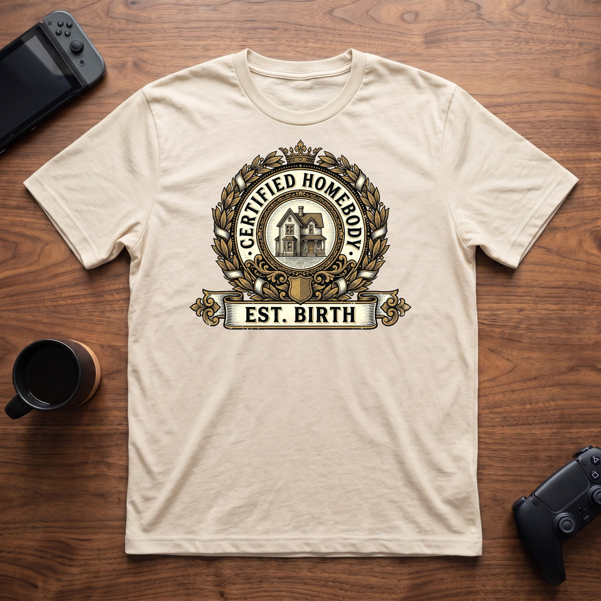 Homebody Est. Birth T-Shirt - Natural