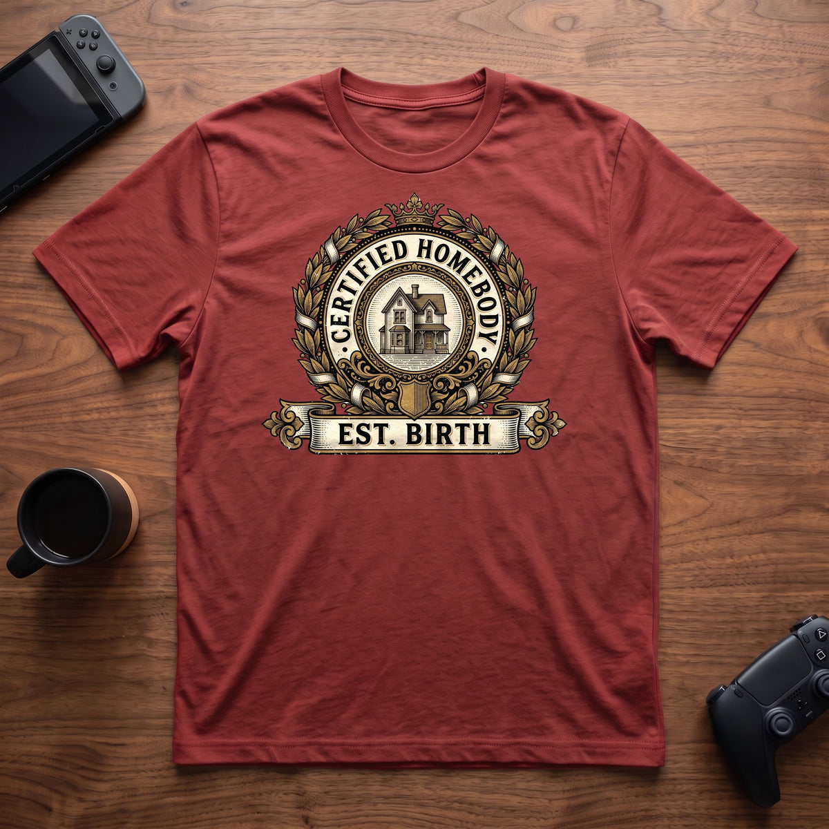 Homebody Est. Birth T-Shirt - Red