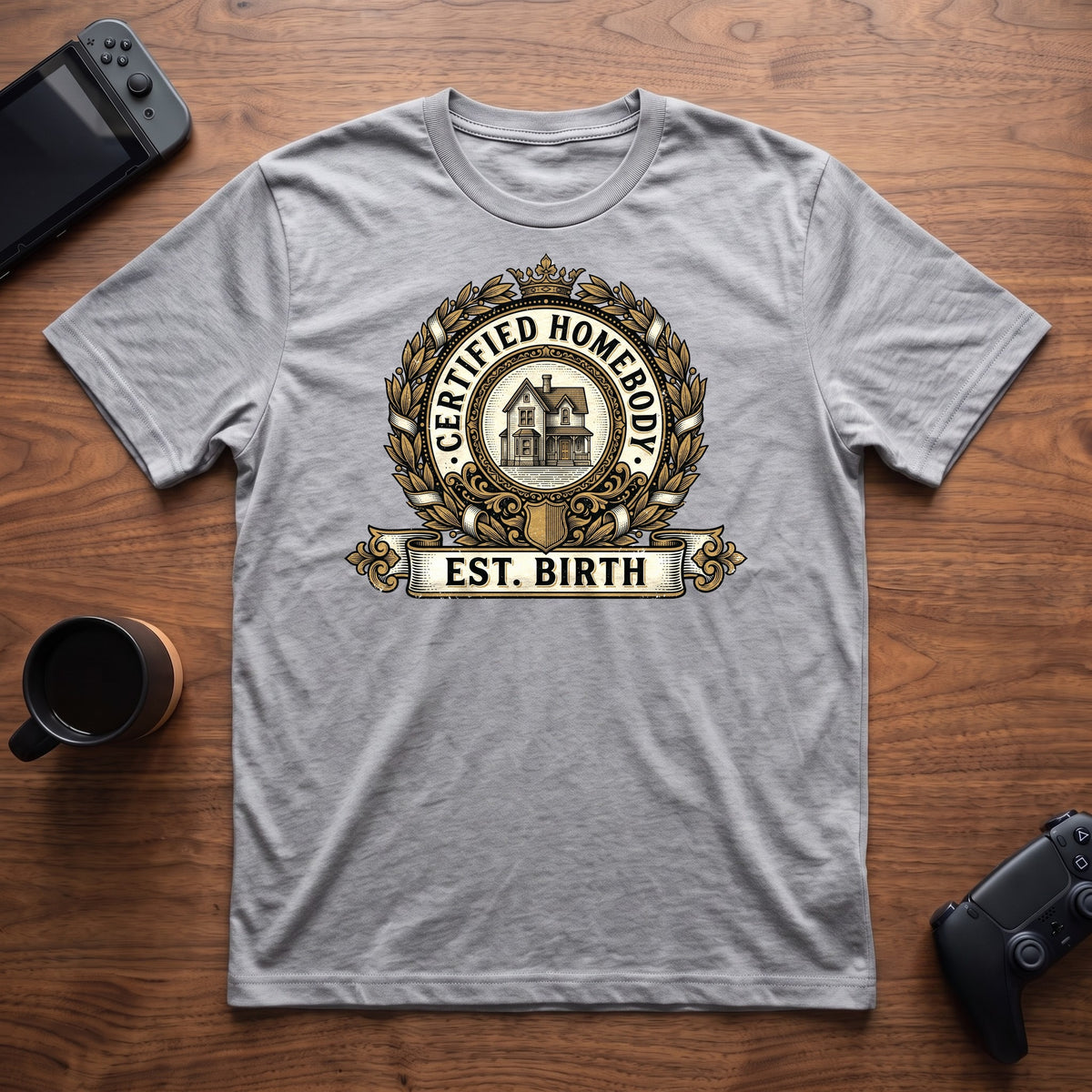 Homebody Est. Birth T-Shirt - Sport Grey