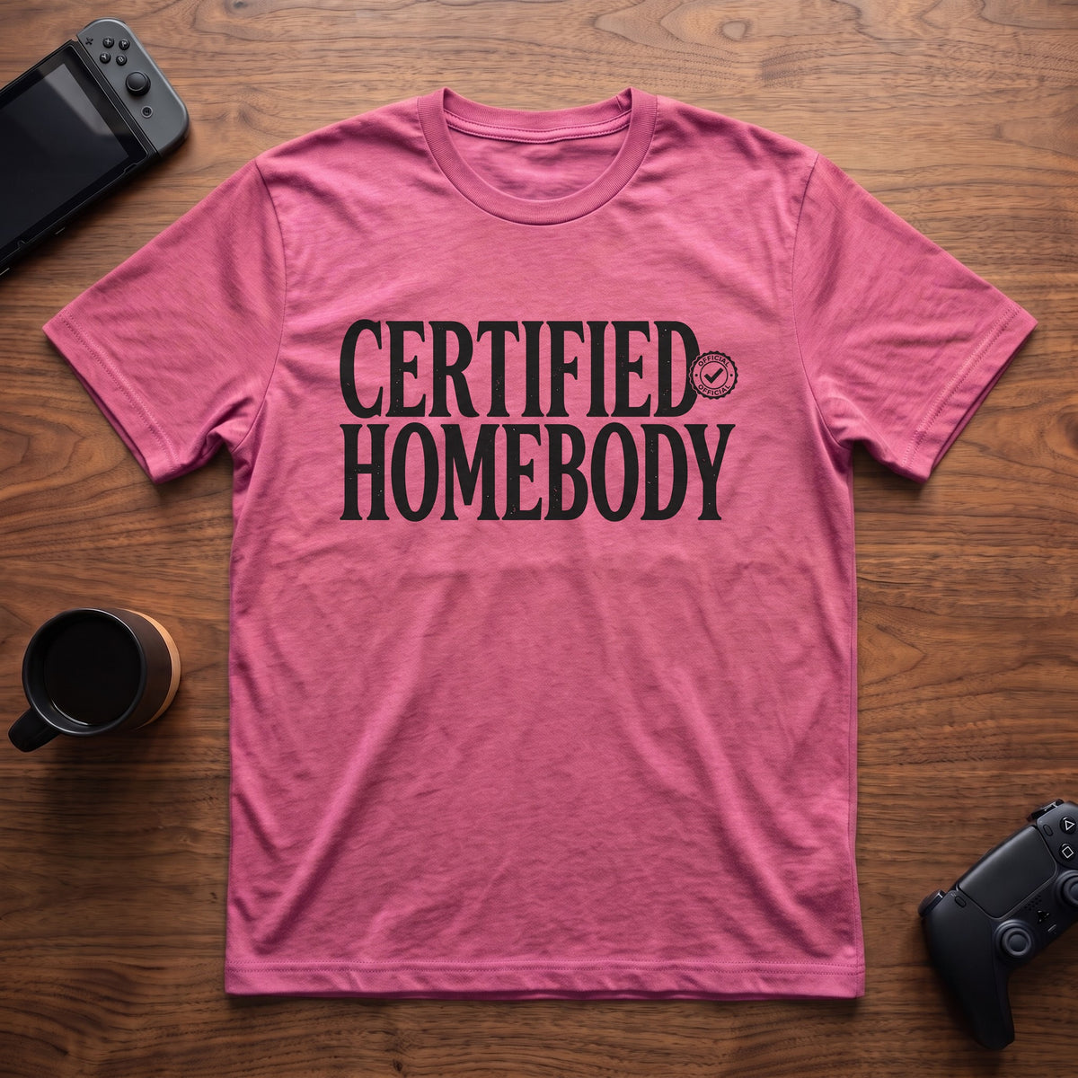 Certified Homebody T-Shirt - Heather Berry