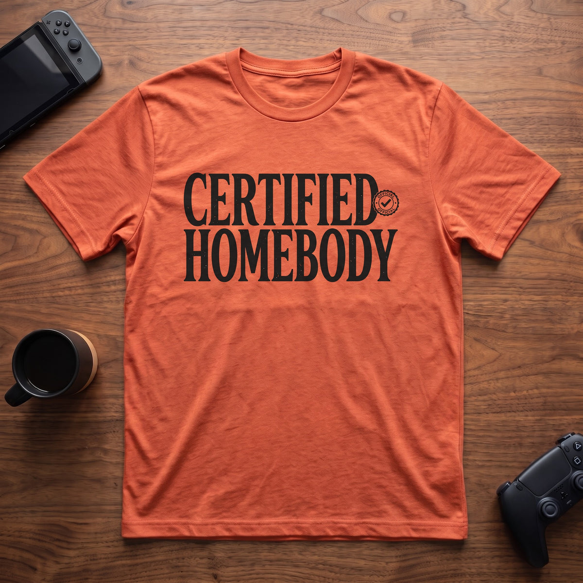 Certified Homebody T-Shirt - Heather Orange
