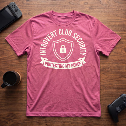 Club Security T-Shirt - Heather Berry
