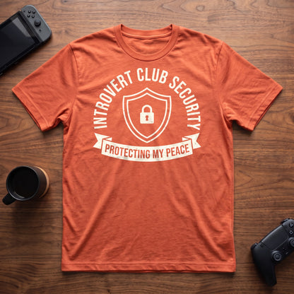 Club Security T-Shirt - Heather Orange