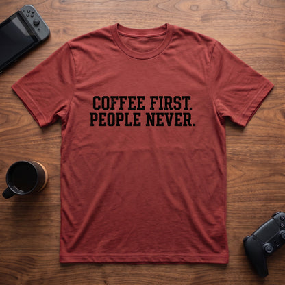 Coffee First T-Shirt - Red