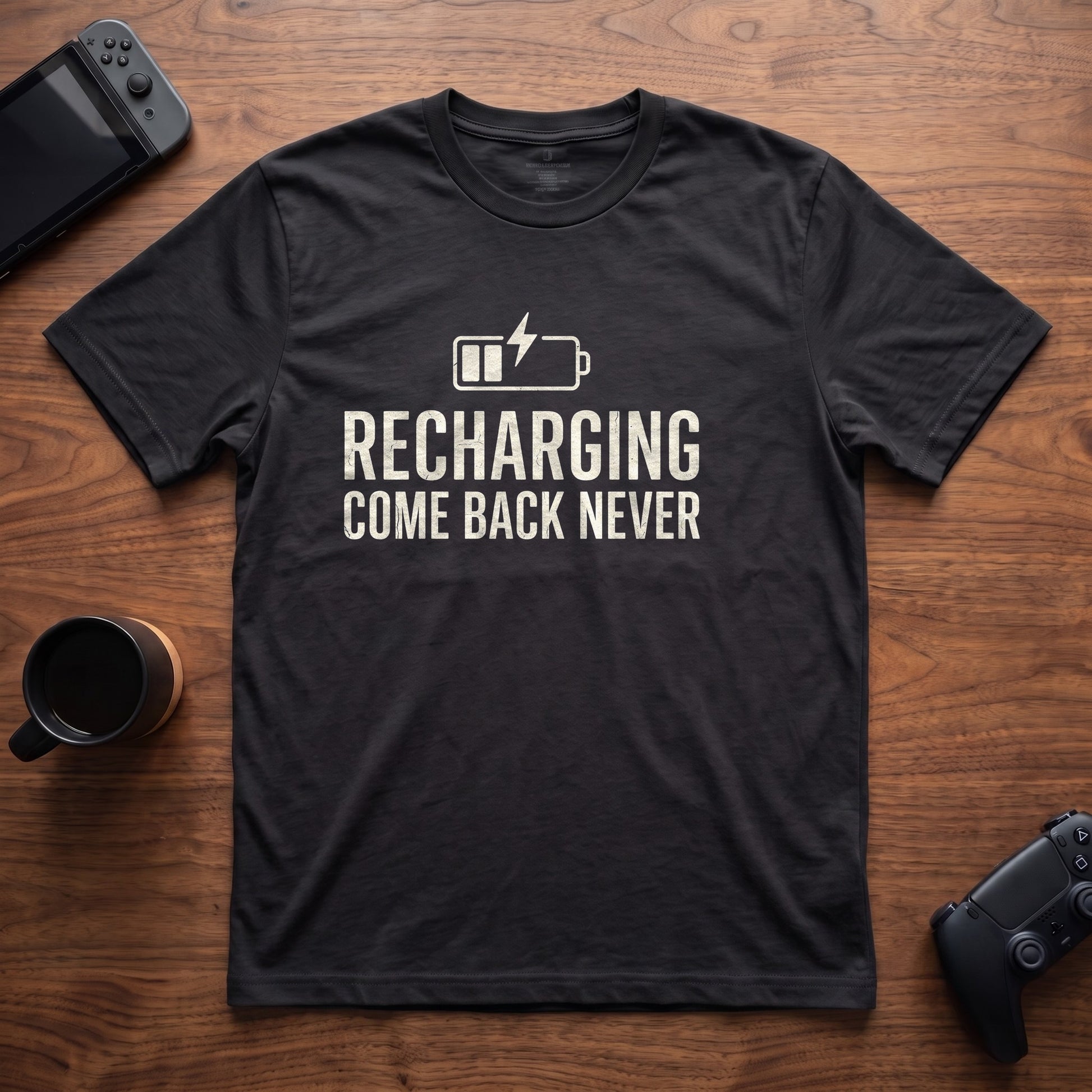 come-back-never-t-shirt - Black