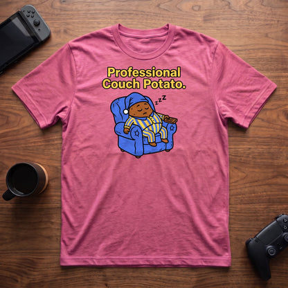 Couch Potato T-Shirt - Heather Berry