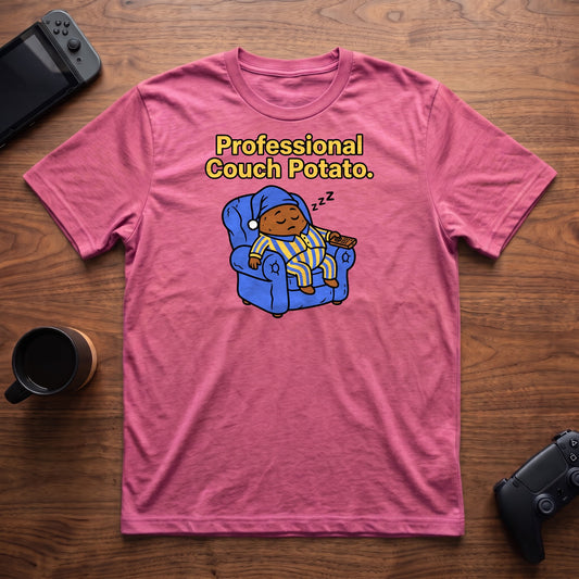 Couch Potato T-Shirt - Heather Berry