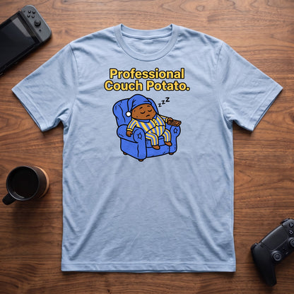 Couch Potato T-Shirt - Light Blue