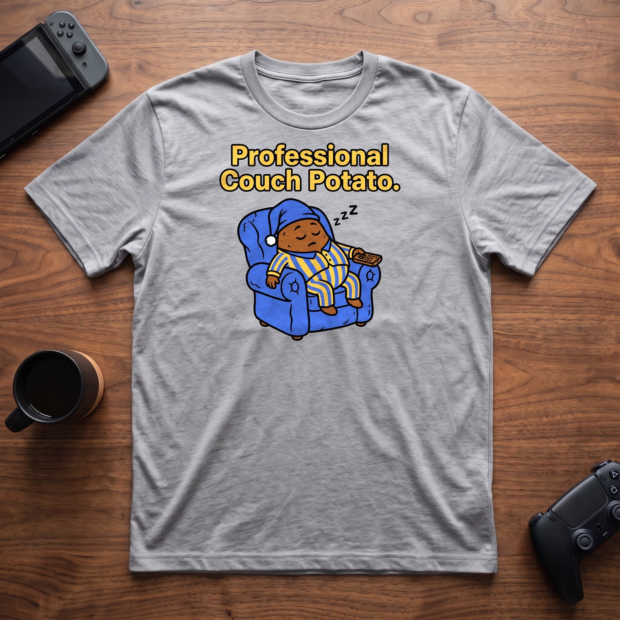 Couch Potato T-Shirt - Sport Grey