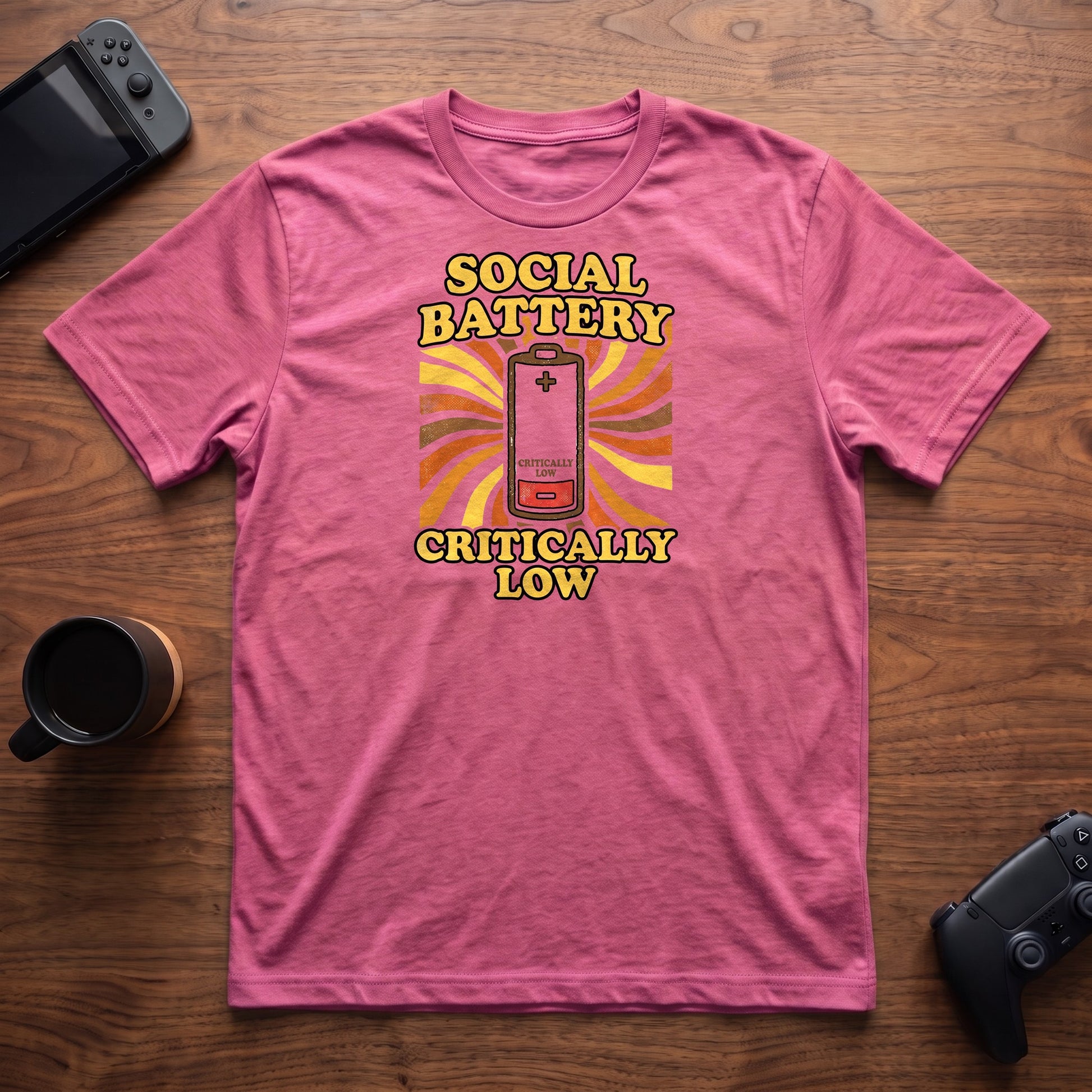 Critically Low T-Shirt - Heather Berry